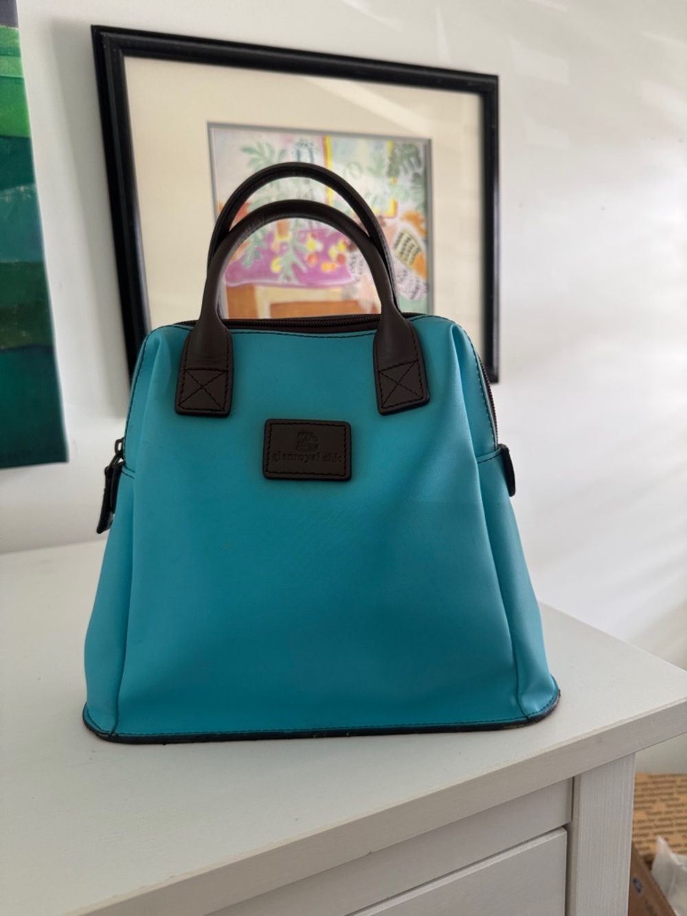 Glenroyal Chic Vintage Mini Tote Bag with Leather Accents Designed in Scotland